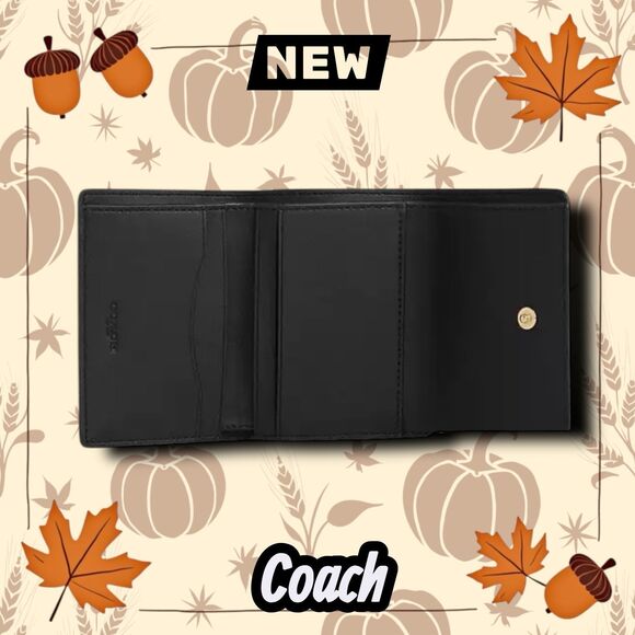 COACH Card Holder Wallet – Leopard Print & Signature Canvas – New NWT - Picture 2 of 8